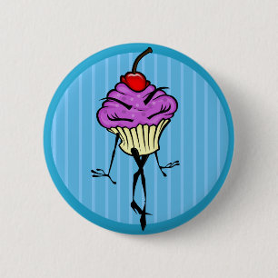 MACARON ROND 5 CM BOUTON ROND DE FEMME CUPCAKE DE CARTOON FILLE CUPC