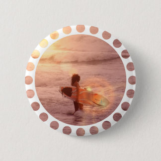 Macaron Rond 5 Cm Bouton rond de fille de surfer