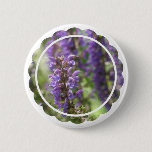 Macaron Rond 5 Cm Bouton rond de fleur de lavande