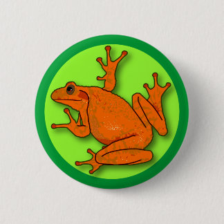 Macaron Rond 5 Cm Bouton rond de grenouille orange