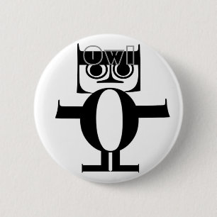 Macaron Rond 5 Cm Bouton rond de hibou