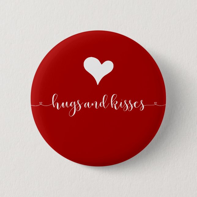 Macaron Rond 5 Cm Bouton rond de la Saint Valentin (Devant)