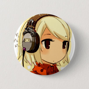 Macaron Rond 5 Cm Bouton rond de musique de Chibi