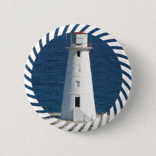 Macaron Rond 5 Cm Bouton rond de phare nautique