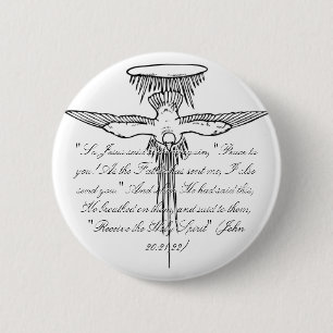 Macaron Rond 5 Cm Bouton rond de Saint-Esprit