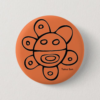 Macaron Rond 5 Cm Bouton rond de Taino Sun