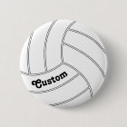 Bouton rond de volley-ball PERSONNALISABLE