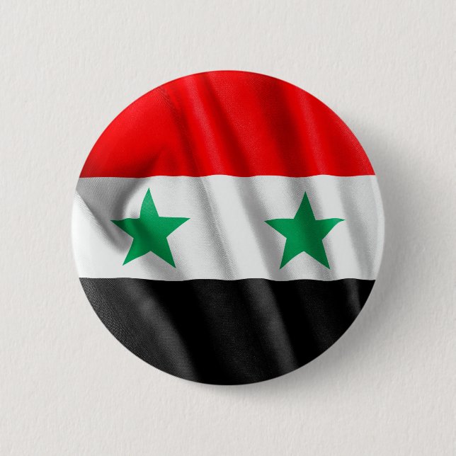 Macaron Rond 5 Cm Bouton rond Drapeau Syrie 2 pouces (Devant)