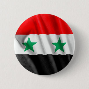 Macaron Rond 5 Cm Bouton rond Drapeau Syrie 2 pouces