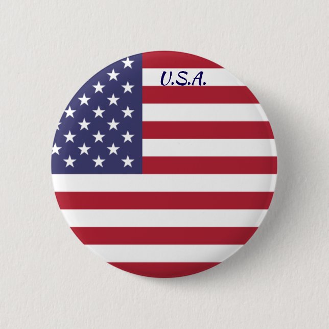 Macaron Rond 5 Cm Bouton rond du drapeau américain (Devant)