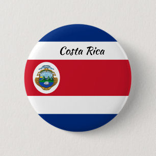 Macaron Rond 5 Cm Bouton rond du drapeau du Costa Rica