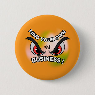 Macaron Rond 5 Cm Bouton rond : Faites attention à vous (orange)