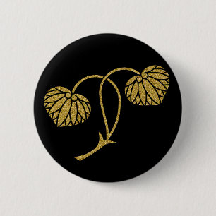 Macaron Rond 5 Cm Bouton rond feuille de 2 hollyhock [Family Crest]