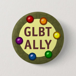 Macaron Rond 5 Cm Bouton rond GLBT Ally Baubles