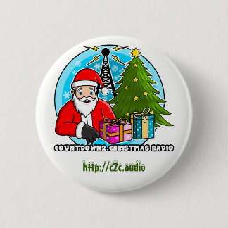 Macaron Rond 5 Cm Bouton rond par radio de Countdown2.Christmas