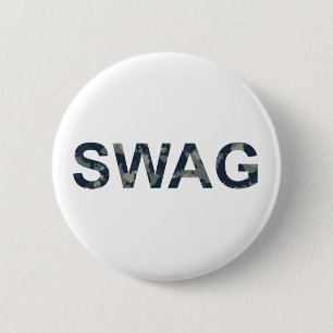 Macaron Rond 5 Cm Bouton rond style swag motif de l'armée