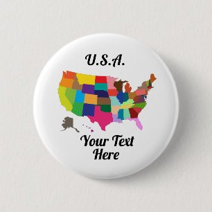 Macaron Rond 5 Cm Bouton rond USA