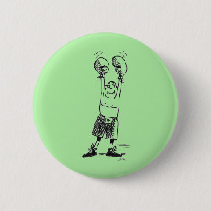Macaron Rond 5 Cm Bouton rond vert gagnant