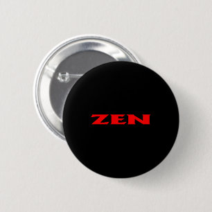 Macaron Rond 5 Cm Bouton rond Zen rouge noir