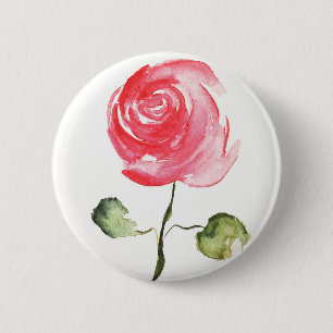 Macaron Rond 5 Cm Bouton rose