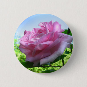 Macaron Rond 5 Cm Bouton rose