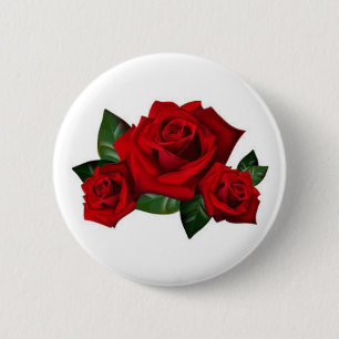 MACARON ROND 5 CM BOUTON ROSE