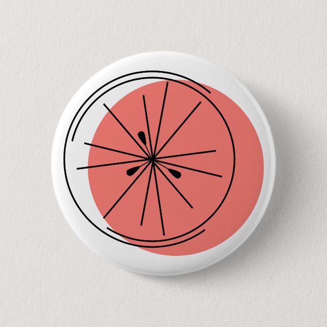 Macaron Rond 5 Cm Bouton rose Citrus (Devant)