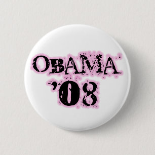 Macaron Rond 5 Cm Bouton rose de bord d'Obama 08