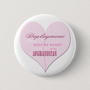Macaron Rond 5 Cm Bouton rose de l'Afghanistan de déploiement de