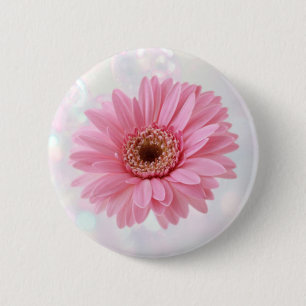 Macaron Rond 5 Cm Bouton rose de marguerite de Gerbera