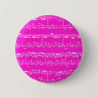 Macaron Rond 5 Cm Bouton rose de musique de feuille