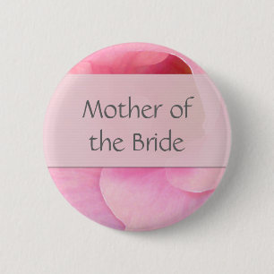 Macaron Rond 5 Cm Bouton rose mou de jeune mariée - customisé
