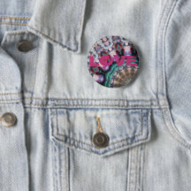 BOUTON ROSE NOIRE COULEUR AMOUR MODERNE