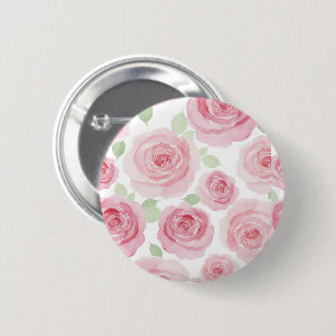 Macaron Rond 5 Cm Bouton Rose Romantique