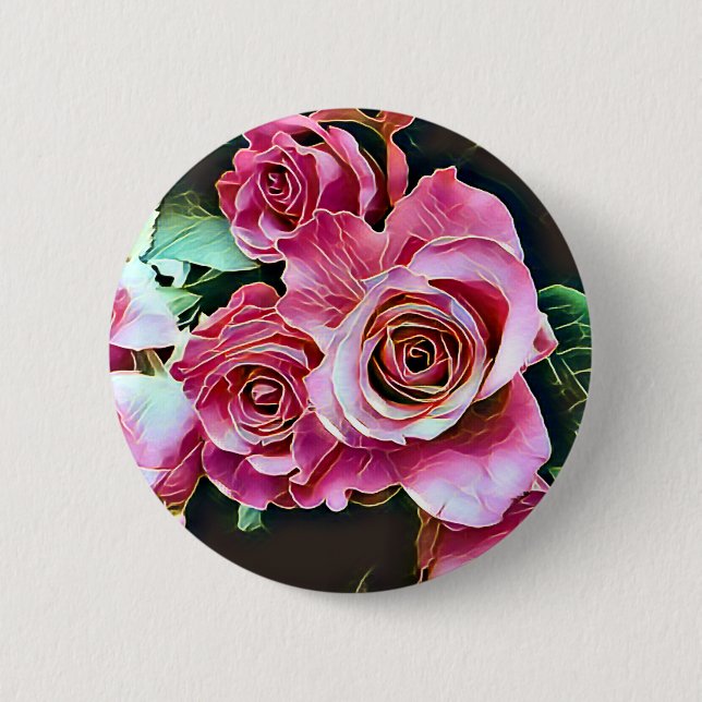Macaron Rond 5 Cm Bouton ROSE ROSE ROSE ROSE (Devant)