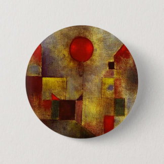 Macaron Rond 5 Cm Bouton rouge de ballon de Paul Klee