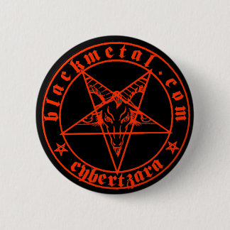 Macaron Rond 5 Cm Bouton rouge de Baphomet