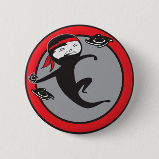 Macaron Rond 5 Cm Bouton rouge de ceinture