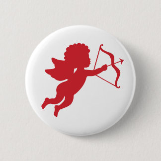 Macaron Rond 5 Cm Bouton rouge de cupidon d'amour