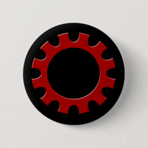 Macaron Rond 5 Cm Bouton rouge de dent !