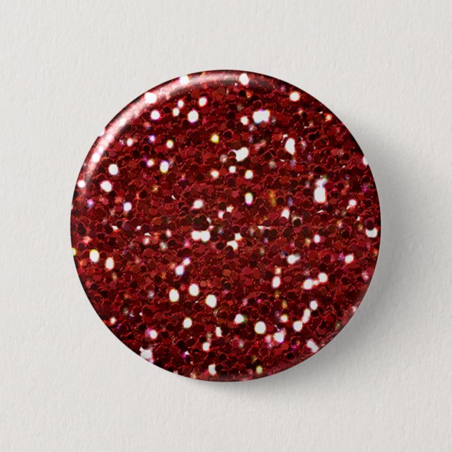 Macaron Rond 5 Cm Bouton rouge de parties scintillantes (Devant)