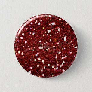 Macaron Rond 5 Cm Bouton rouge de parties scintillantes