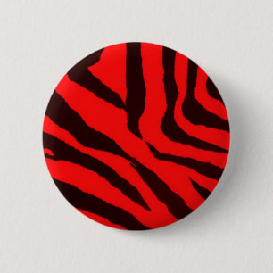 Macaron Rond 5 Cm Bouton rouge de zèbre