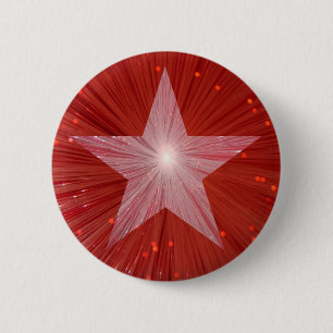 Macaron Rond 5 Cm Bouton rouge d'étoile