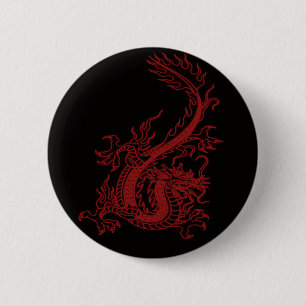 Macaron Rond 5 Cm Bouton rouge Dragon Glaurung