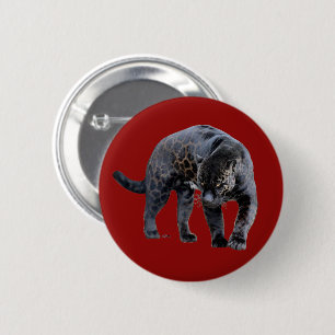 Macaron Rond 5 Cm Bouton rouge Jaguar Diablo
