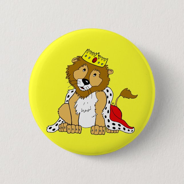 Macaron Rond 5 Cm Bouton royal de lion (Devant)
