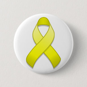 Macaron Rond 5 Cm Bouton ruban de sensibilisation jaune