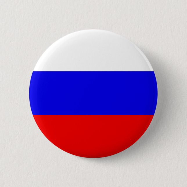 Macaron Rond 5 Cm Bouton russe de drapeau (Devant)