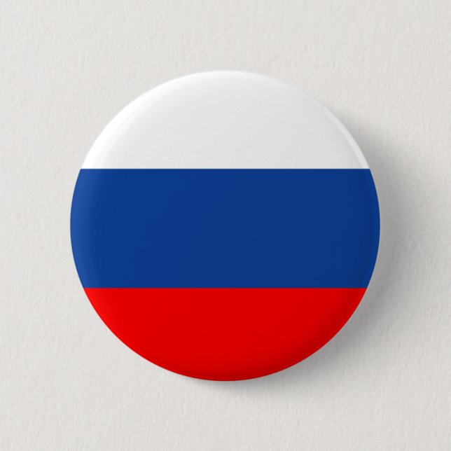Macaron Rond 5 Cm Bouton russe de drapeau (Devant)